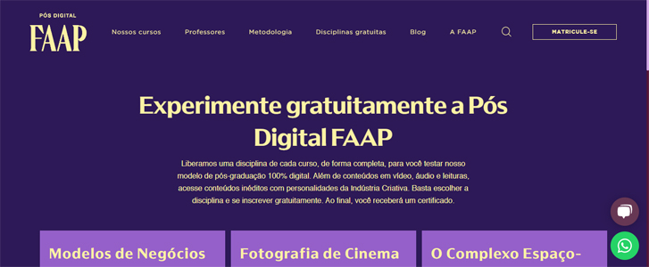 Pós Digital FAAP - Pós-graduação Online